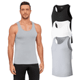 thumbnail image 2 of EA'S SECRET Men's Sleeveless Undershirts Slim Fit Bamboo Rayon Tank Tops Men Crew Neck Stretchy Tank Shirts 3 Pack (3C,XL), 2 of 11