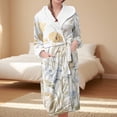 thumbnail image 2 of Jindong Robes en Peluche pour Femmes Robe en Polaire Longue Chaude Peignoir de Bain Veste de Détente Imprimée Robe de Confort Robes pour Femmes, 2 of 5