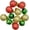 Red/Green, variant on Mini Christmas Balls Ornaments, 25mm Shatterproof Christmas Hanging Balls – Pastel, 24 Pack