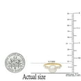 thumbnail image 4 of Dazzlingrock Collection Round 9.5mm Cultured Freshwater Pearl & White Diamond Engagment Ring for Women (0.20 ctw, Color I-J, Clarity I2-I3) in 10K Yellow Gold, Size 8, 4 of 5
