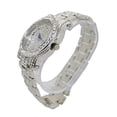 thumbnail image 4 of Bling'ed Out Hip Hop Cross Pendant - Iced Luxury Watch Covered w/Crystal Clear Rhinestones - Iced Cuban Bracelet & Bling Ring Set - Shine Like a Celebrity (9, SLV L0504 3D Cross 4pc Set), 4 of 12