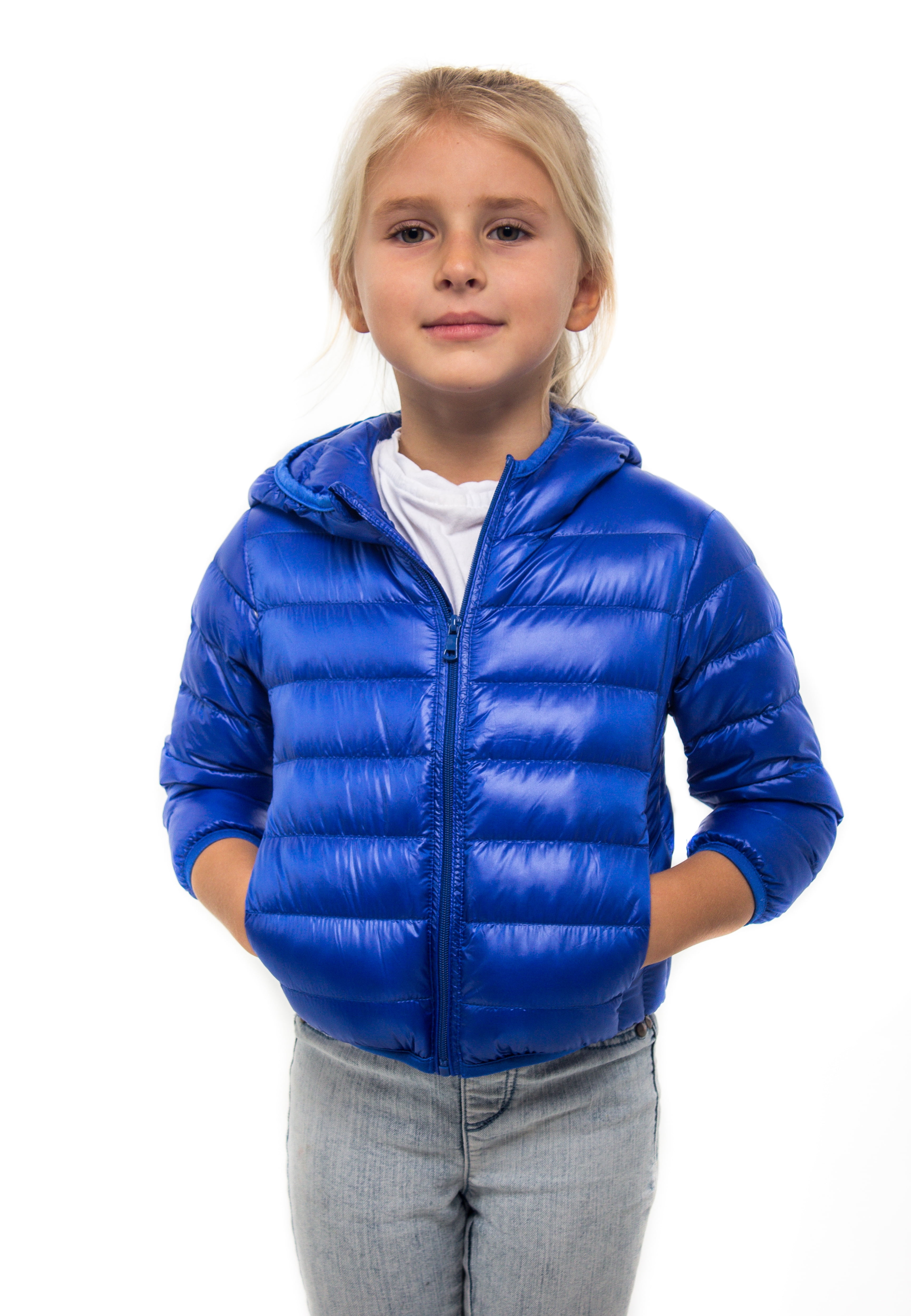 DASTI Kids Coat Winter Hooded Kid Packable Down Jacket Bubble Children Green 