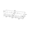 thumbnail image 5 of Modular Sectional Sofa Modern Three Seater Wide Couch Sectional for Living Room Bedroom Apartment White, 5 of 5