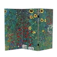 thumbnail image 7 of Red Lantern 3 ft. Short Klimt Canvas Folding Screen - Tannenwald/Farm Garden, 7 of 7