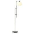 thumbnail image 2 of Evelyn&Zoe Antho Height-Adjustable Floor Lamp with Glass Shade, Polished Nickel/White Milk, 2 of 3