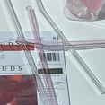 thumbnail image 2 of Straight Bend Glass Straws Set Lightweight Smooth Edge Straws for Tea Coffee Shop Dorm Homes, 2 of 4