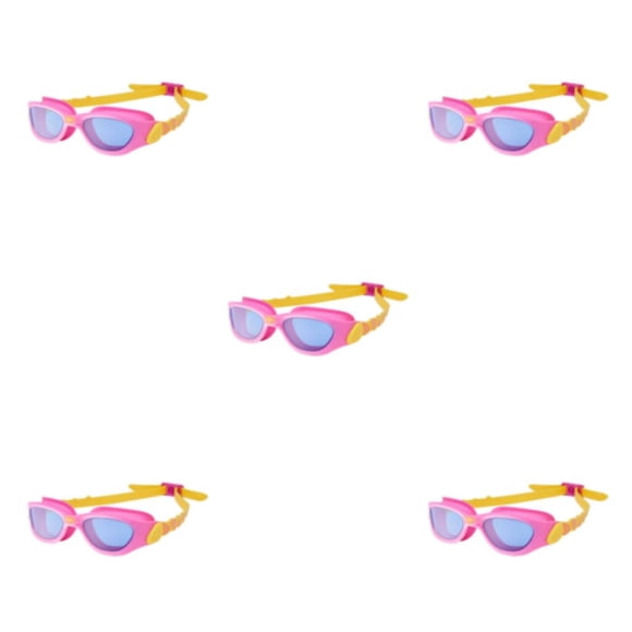 Eigraketly Gafas de natación antivaho elásticas, vista clara para todas las cabezas, formas adecuadas, sin fugas de agua, correa ajustable, azul Type2 NO2