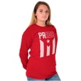 thumbnail image 4 of Puerto Rican Pride PR National Flag Long Sleeve TShirt Men Women Brisco Brands S, 4 of 5