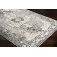 thumbnail image 4 of BoutiqueRugs Newalla Bohemian Oriental Medallion Area Rug - Farmhouse Traditional Floral Carpet for Living Room, Bedroom - Gray, Blue, Cream - 7'10" Square, 4 of 19