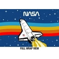 thumbnail image 3 of Official Nasa Logo Over Space Shuttle With Rainbow 18 oz Insulated Water Bottle, Leak Resistant, Vacuum Insulated Stainless Steel with 2-in-1 Loop Cap, 3 of 7