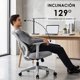 thumbnail image 4 of Silla Ergonómica Escritorio Soporte Lumbar Ajustable Gris, 4 of 9