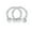 Silver, variant on VerPetridure Nose Ring Hoop Magnetic Horseshoe Rings Stainless Steel Faux Septum Rings Titanium steel C type ear nail milk ring