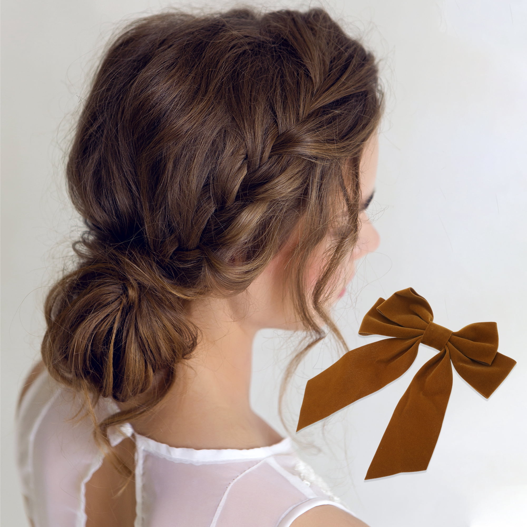 Unique Bargains Bow Duckbill Stylish Hair Clips Brown