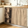 Brown Rustic Cow Cabinet Curtains 32