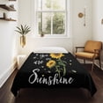 thumbnail image 4 of Yellow Sunflower Tapestry for Bedroom Wall Hanging Tapestry, Summer Flower Bee Sunshine Black Ceiling Backdrop Tapestries Poster Blanket Wall Decor for Teens Room Living Room Dorm 39" x 59", 4 of 8