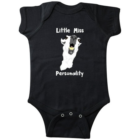 

Inktastic Little Miss Personality Goofy White Llama Gift Baby Girl Bodysuit