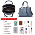 thumbnail image 4 of New fashion handbag with large capacity and simple leisure shoulder crossbody bag - blue, 4 of 5