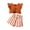 Brown, variant on ZACPNCV Girls Summer 2 Piece Outfits Ruffle Cap Sleeve Crewneck Shirts and Skirt Sets 9-12 Months
