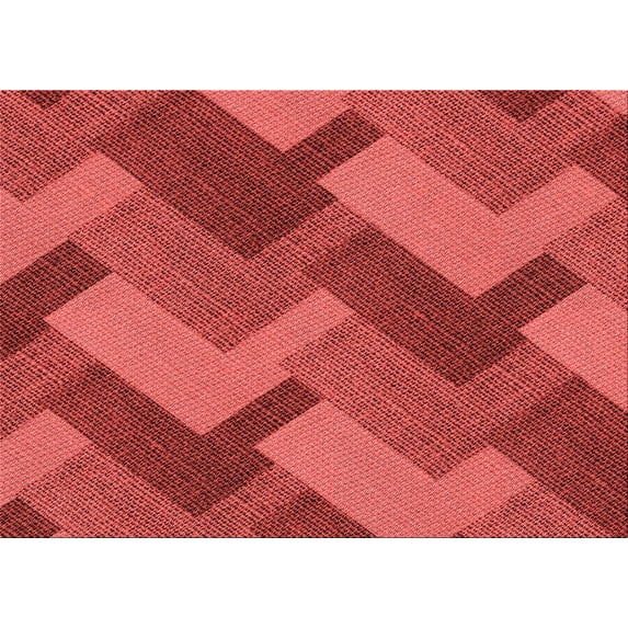 Ahgly Company Machine Washable Indoor Rectangle Transitional Red Area Rugs, 3' x 5'
