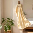 thumbnail image 7 of Striped Cotton Hair Towel Wrap for Women – Anti-Frizz Super Absorbent Quick Drying Hair Turban for Wet Hair Yellow, 7 of 7