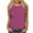 Striped-Hot Pink, variant on Jewelreauty Women's Striped Sleeveless Tank Tops Crew Neck Casual Workout Shirts Summer Loose Going Out Tees (S, Pink)