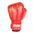 thumbnail image 3 of Karlsitek Kids PU Leather Boxing Gloves for Sparring, Fire Pattern, 12 oz, 3 of 7