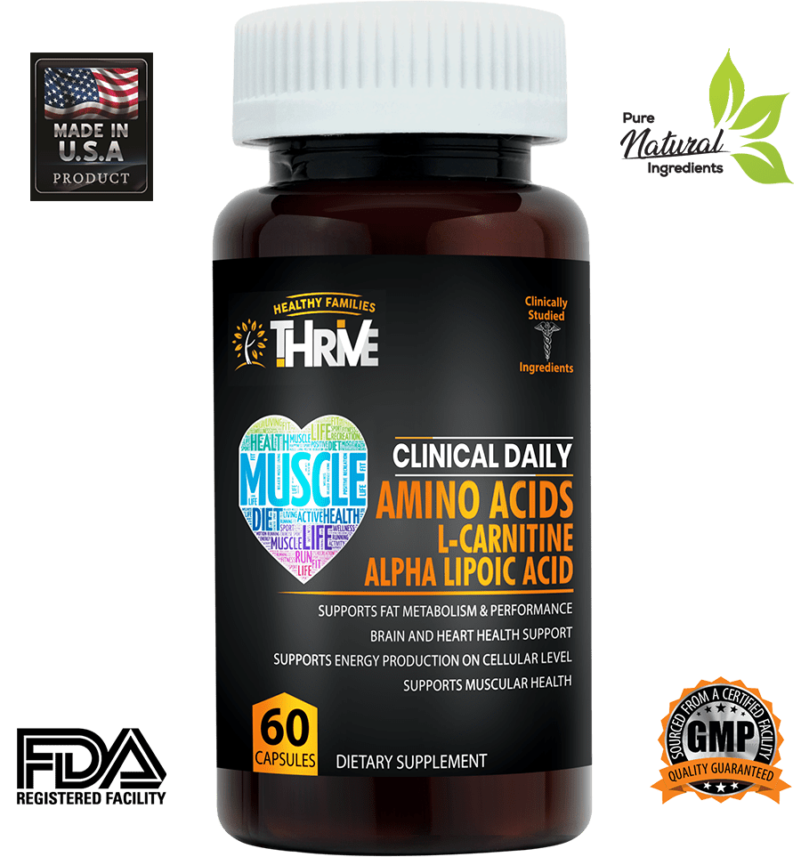 Clinical Daily L Carnitine Acetyl Alpha Lipoic Essential Amino Acids, Vegan & Vegetarian