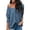 Blue, variant on Women Casual Top Long Sleeve V Neck Solid Color Top Long Women T Shirt M