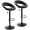 Black, Black Base, variant on CQAOE Adjustable Swivel Bar Stools, Modern PU Leather Hollow Back Counter Height Bar Chairs with Airlift, Comfortable Cute Kitchen Dining Pub Cafe Stools, Set of 2 (Black, Black Base)