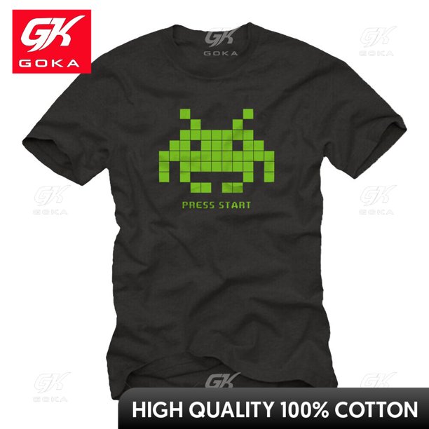 Camisetas con gráficos de Invader Nerd ropa para hombre novedad en camisetas y camisetas de algodón para mujer Camiseta estampada ropa Y2K camiseta divertida bonita