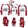 thumbnail image 2 of Odeerbi Christmas Pajamas for Family Holiday Long Sleeve Family Christmas Pajamas Matching Sets Kids Casual Printed Top Pants Outfits Loungewear Two-Piece Sleepwear Xmas PJs Set Red, 2 of 6