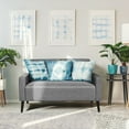 thumbnail image 5 of Costway Modern Loveseat Sofa 55'' Upholstered Chair Couch with Soft Cloth Cushion Grey, 5 of 9