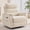 Beige, variant on BaseBeauty 26" Rocker Recliner, Swivel Electric Recliners with Adjustable Headrest, Swivel Glider Recliner with Overstuffed Armrest, White