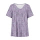 thumbnail image 4 of Fiudx Ofertas Flash Del Día Blusa Estampada de Manga Corta con Cuello En V para Mujer Blusas Tipo Jersey, 4 of 4
