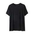 thumbnail image 2 of gbyLJF Summer Basic T-shirts for Men Solid Color Round Neck Short Sleeve Mens Tops Regular Fit Casual Pullover Sweatshirt, 2 of 6