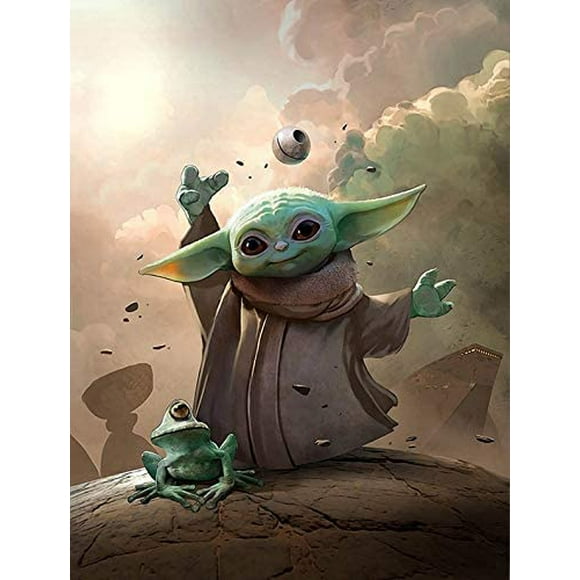BAMAIA Star Wars Square Diamond Painting by Number Kits for Adults and Children Cross Stitch DIY 5D Full Drill Crystal Rhinestone Movie Pictures for Home Wall Art Decoration (30x40cm/12x16in)