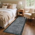 thumbnail image 3 of Garvee 2'x6' Modern Border Runner Rug Solid Neutral Rug, Washable Non Slip Soft Accent Carpet for Hallway Bedroom Home Decor, Dark Gray, 3 of 7