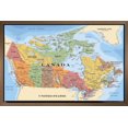thumbnail image 1 of Map - Canada Wall Poster, 22.375" x 34" Framed, 1 of 4