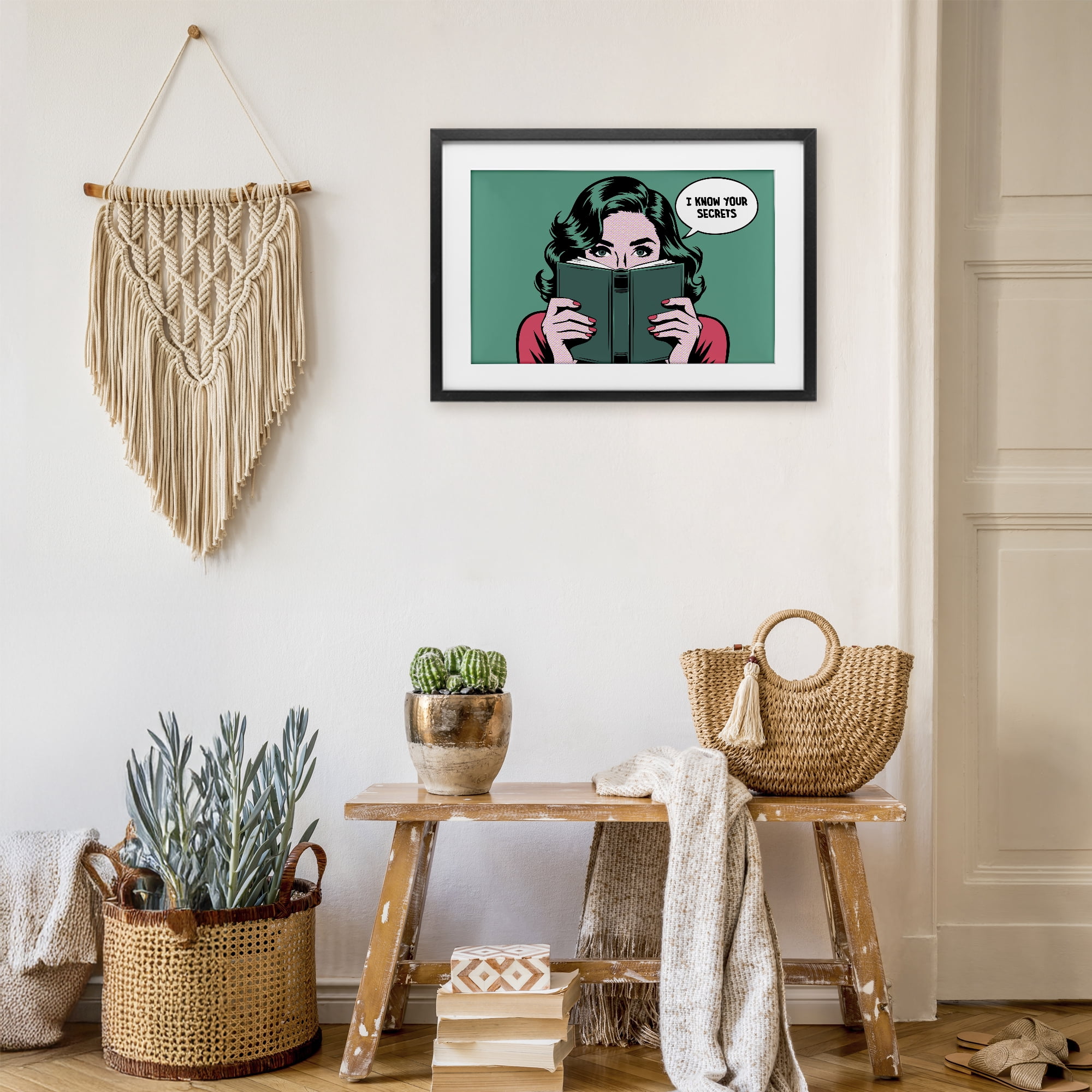 Stupell Industries Know Your Secrets Black Framed Print Under Glass, design by Andreas Magnusson