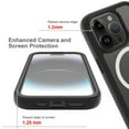 thumbnail image 4 of Magnetic for iPhone 12 Pro Max Case, [Compatible with MagSafe] [Built-in Screen Protector] Dustproof Full Body Shockproof Transparent Phone Case Cover for iPhone 12 Pro Max - Black, 4 of 4