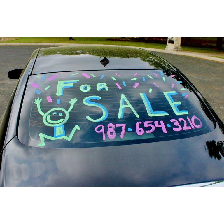Window Marker - Green (Temporary Paint for Car or Home Windows - Washes Off  with Water)