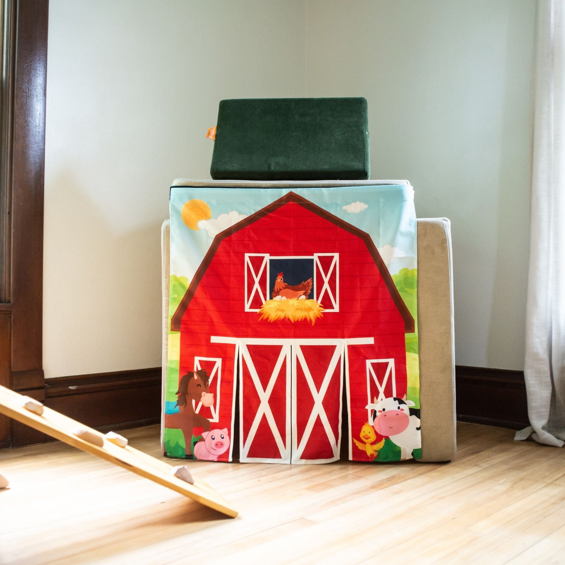 Children's Barn Play Panel for Kids Foam Play Couch by Couch Swag