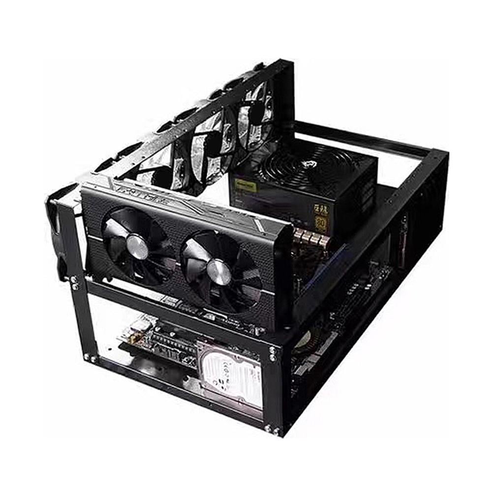 Crypto Mining Server The Sluice Gpu Open Air Miner Mining Frame Rig Case Up  To 6-