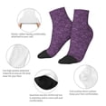 thumbnail image 6 of Bingfone Retro Florals Purple Design Patterned Men'S Women'S Casual Cotton Socks, 6 of 9
