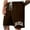 Brown, variant on Mens Brown Printed Drawstring Shorts, "BROOKLYN" Letters, Summer Urban & Casual Use