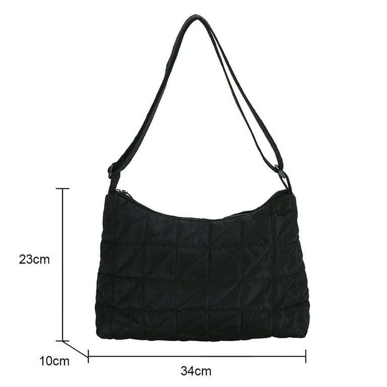 Lotpreco Women Large Puffy Tote Bag Quilted Down Cotton Padding Shoulder Bag  Winter Warm Lightweight Handbag with Zip 