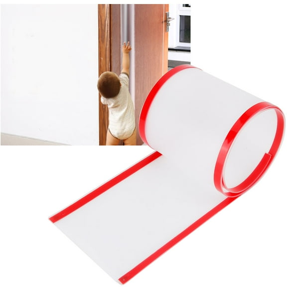 Protector de Puerta contra Pinchazos Jadeshay Protector de Bisagra de Seguridad 120 x 17 cm
