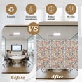 thumbnail image 5 of Boho Pink Flowers Window Privacy Film, Colorful Floral Spring Vintage Botanical Static Cling UV Sun Blocking Heat Control Window Tint Day and Night, Non-Adhesive One Way Privacy Cover 35.4''x78.7'', 5 of 7