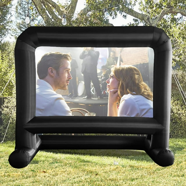 Proyector inflable de pantalla de cine HuaKastro de 14 pies/4,3 m (104 pulgadas)