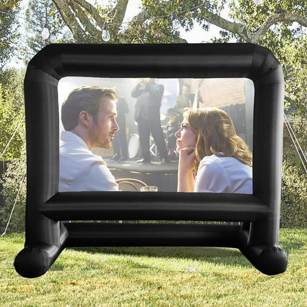 Proyector inflable de pantalla de cine HuaKastro de 14 pies/4,3 m (104 pulgadas)